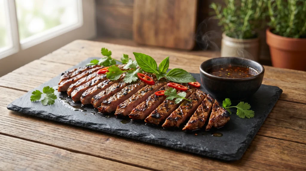 Sliced Thai grilled steak platter 202608170730 (1)