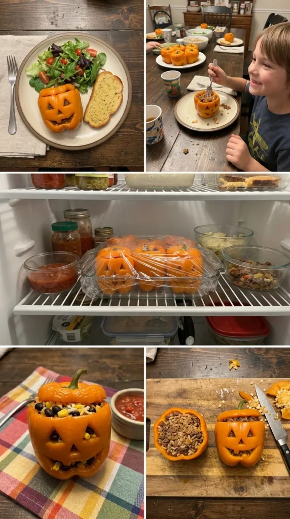 Family enjoying Halloween stuffe…