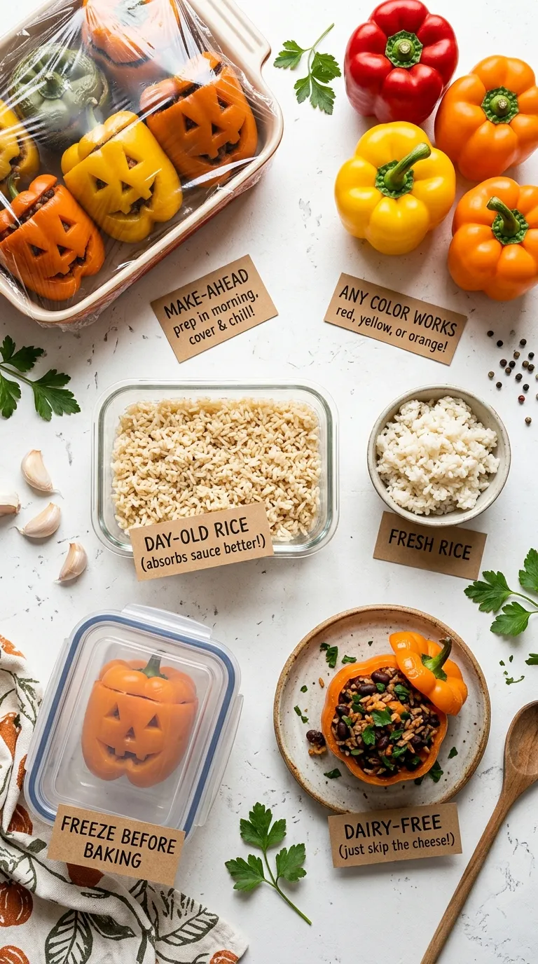 Stuffed peppers prep tips display